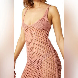 NWT MISA Ursula Rose Pink Knit Slip Dress Size S Net Resort Cover-up